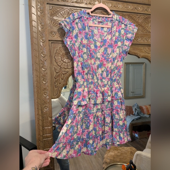 Entro- Floral Ruffle Dress Size Small- Boho Chic Size Small - Picture 1 of 11